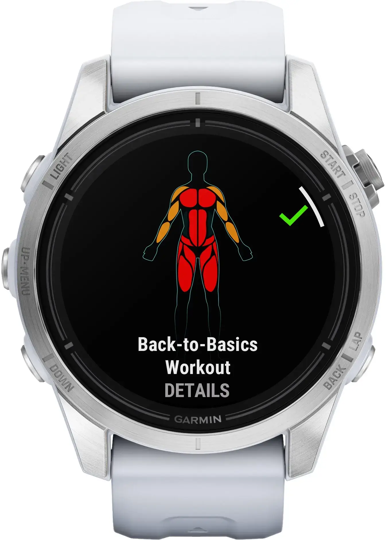 Смарт-годинник Garmin Epix Pro (Gen 2) Standard Edition | 42 mm Silver with Whitestone Band (010-02802-01)