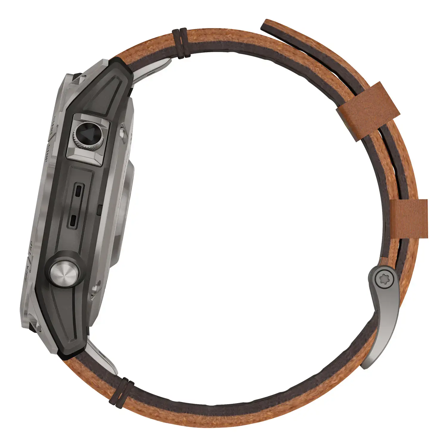Смарт-годинник Garmin Fenix 7 Pro Sapphire Solar Edition | 47 мм Titanium with Chestnut Leather Band (010-02777-30)