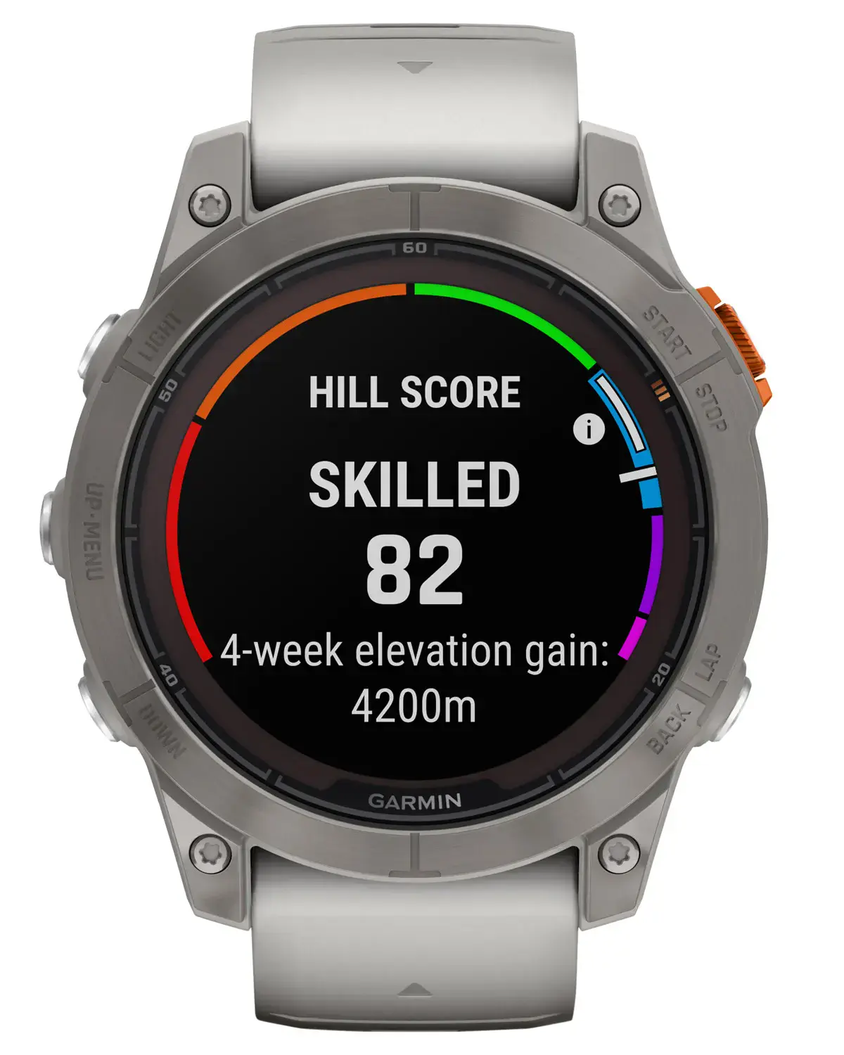 Смарт-годинник Garmin Fenix 7 Pro Sapphire Solar Edition | 47 мм Titanium with Fog Gray/Ember Orange Band (010-02777-21)