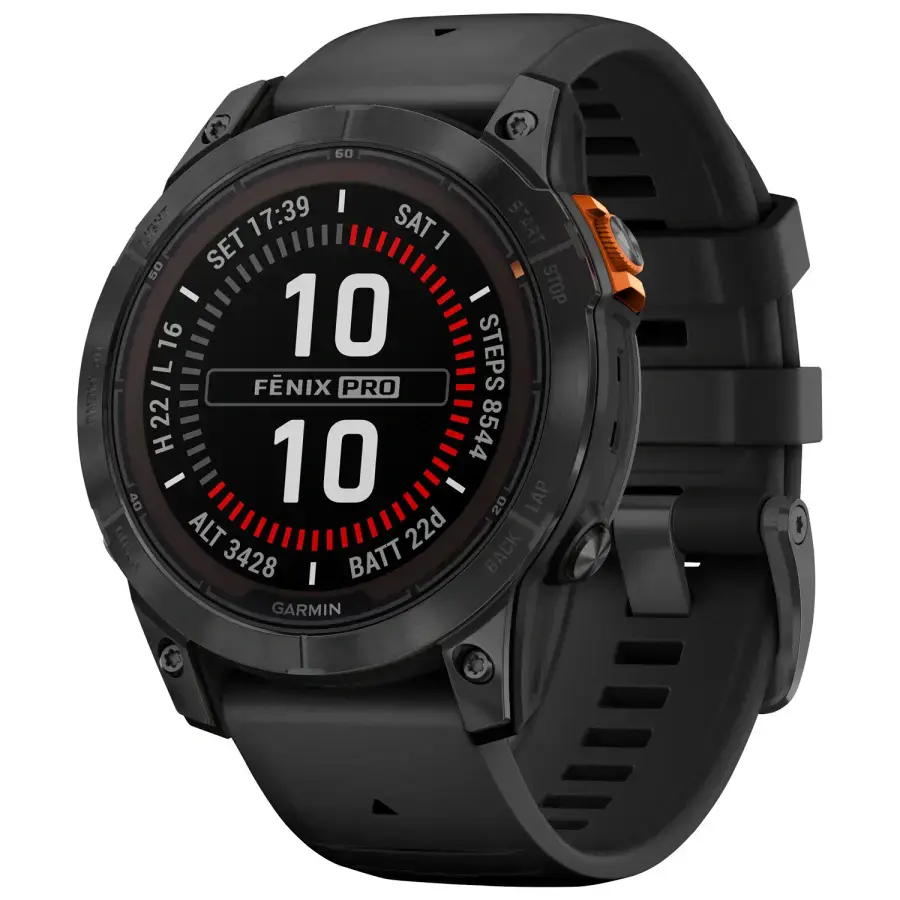 Смарт-годинник Garmin Fenix 7 Pro Solar Edition | 47 мм Slate Gray with Black Band (010-02777-01)