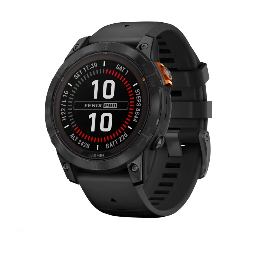 Смарт-годинник Garmin Fenix 7 Pro Solar Edition | 47 мм Slate Gray with Black Band (010-02777-01)
