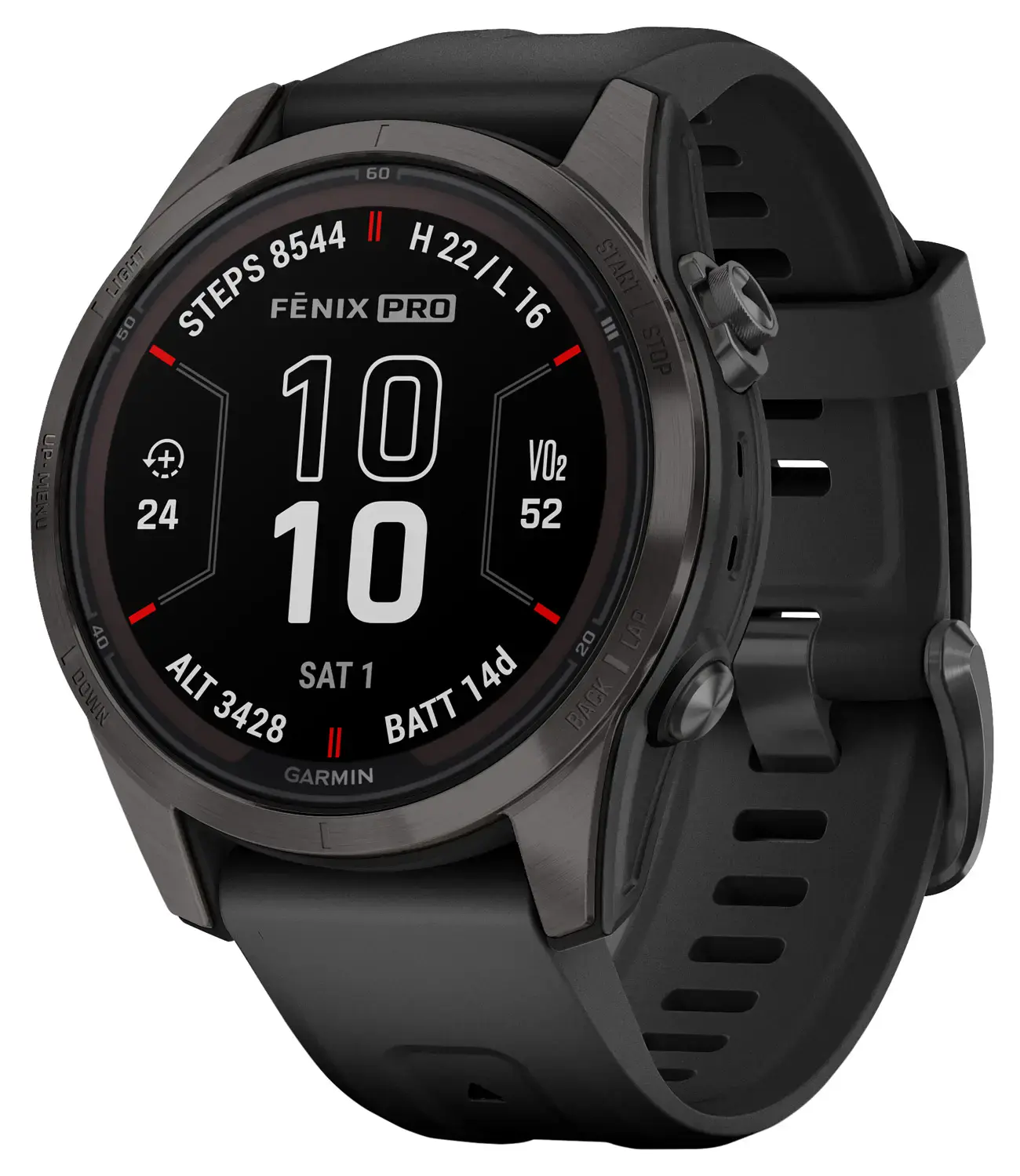 Смарт-годинник Garmin Fenix 7S Pro Sapphire Solar Edition | 42 мм Carbon Gray DLC Titanium with Black Band (010-02776-11)