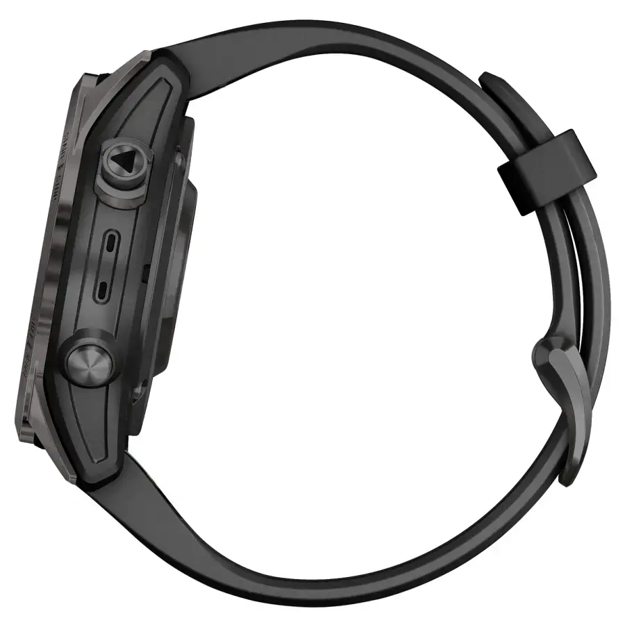 Смарт-годинник Garmin Fenix 7S Pro Sapphire Solar Edition | 42 мм Carbon Gray DLC Titanium with Black Band (010-02776-11)