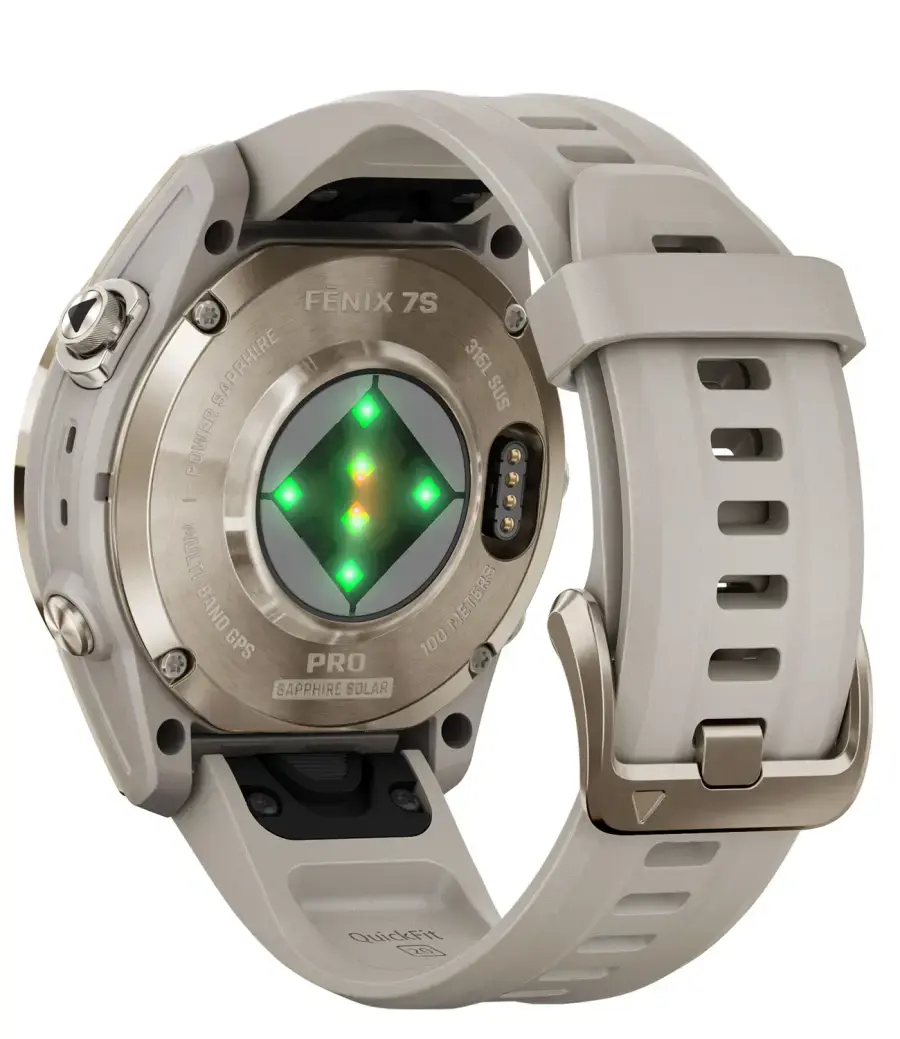 Смарт-годинник Garmin Fenix 7S Pro Sapphire Solar Edition | 42 мм Soft Gold with Light Sand Band (010-02776-15)