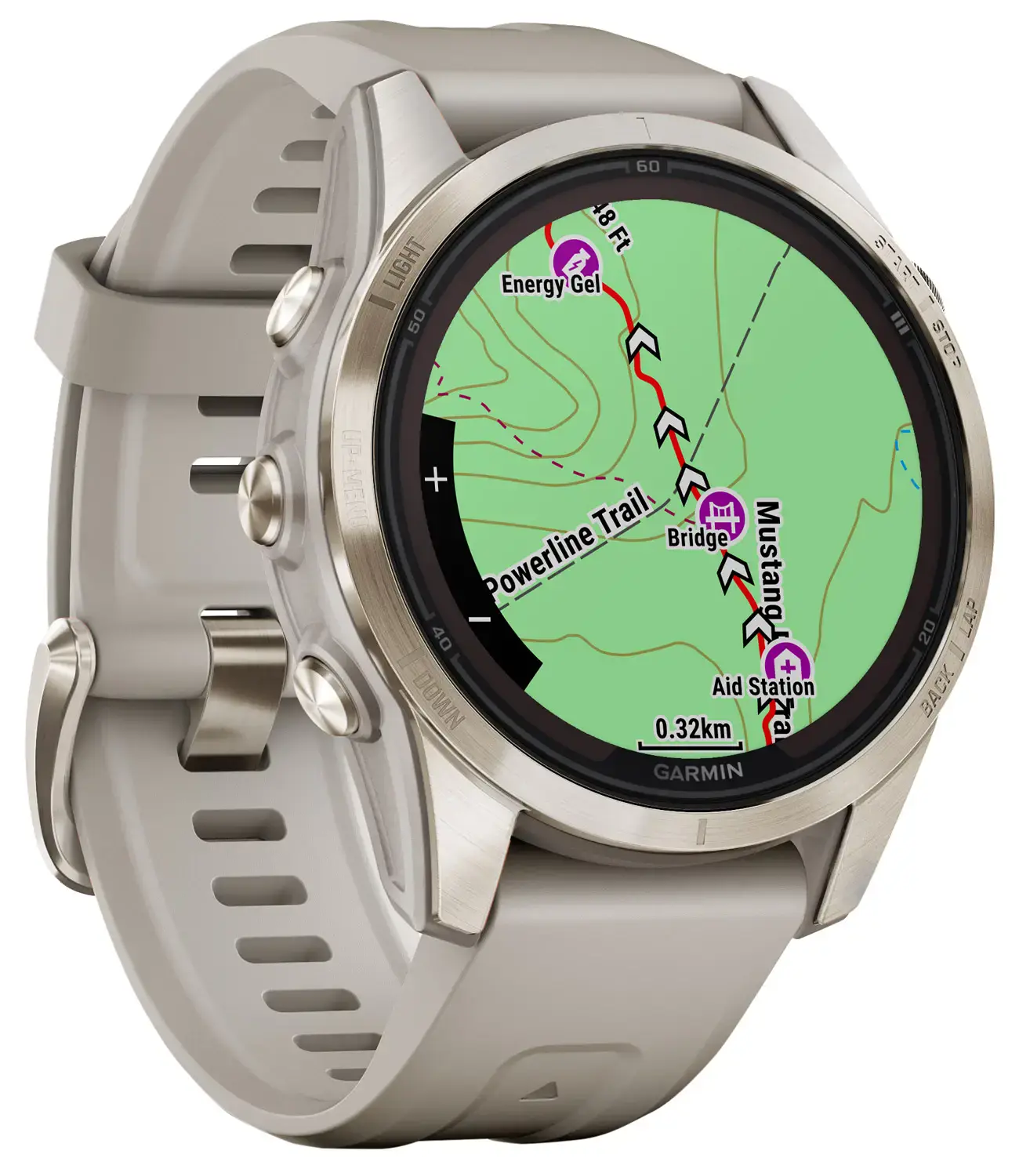Смарт-часы Garmin Fenix 7S Pro Sapphire Solar Edition | 42 мм Soft Gold with Light Sand Band (010-02776-15)
