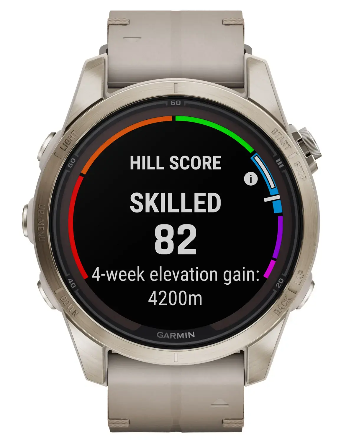 Смарт-годинник Garmin Fenix 7S Pro Sapphire Solar Edition | 42 мм Soft Gold with Limestone Leather Band (010-02776-30)