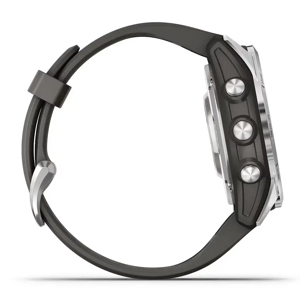 Смарт-годинник Garmin Fenix 7S Pro Solar Edition | 42 мм Silver with Graphite Band (010-02776-01)
