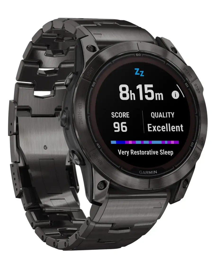 Смарт-годинник Garmin Fenix 7X Pro Sapphire Solar Edition | 51 мм Carbon Gray DLC Titanium with Vented Titanium Bracelet (010-02778-30)