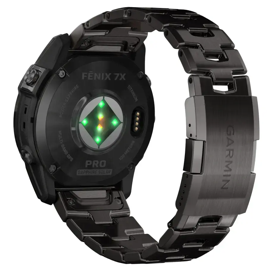 Смарт-годинник Garmin Fenix 7X Pro Sapphire Solar Edition | 51 мм Carbon Gray DLC Titanium with Vented Titanium Bracelet (010-02778-30)