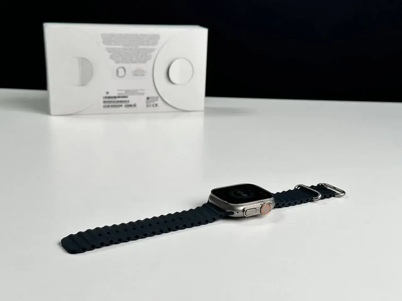 USED Apple Watch Ultra GPS + Cellular 49mm Titanium Case with Midnight Ocean Band (MQET3, MQFK3)
