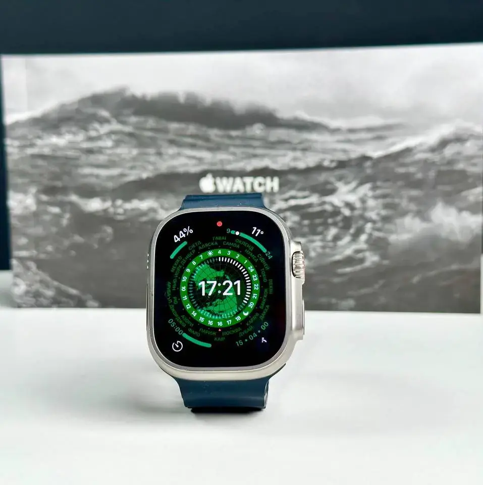 USED Apple Watch Ultra GPS + Cellular 49mm Titanium Case with Midnight Ocean Band (MQET3, MQFK3)
