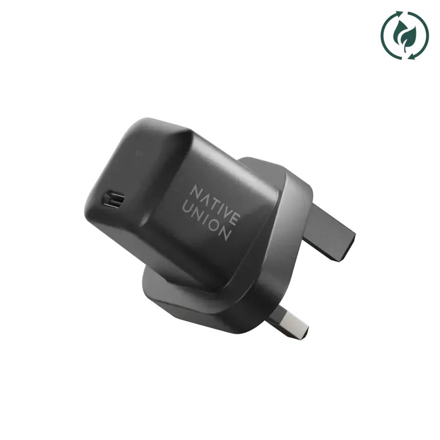 Зарядний пристрій Native Union Fast GaN Charger PD 30W USB-C Port Black (FAST-PD30-2-BLK-EU)