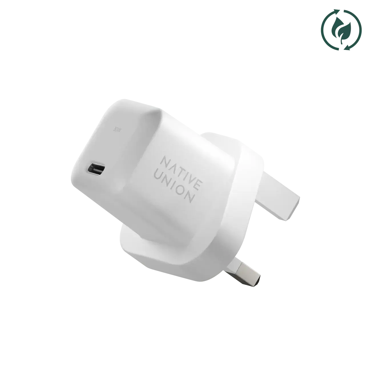 Зарядний пристрій Native Union Fast GaN Charger PD 30W USB-C Port White (FAST-PD30-2-WHT-EU)