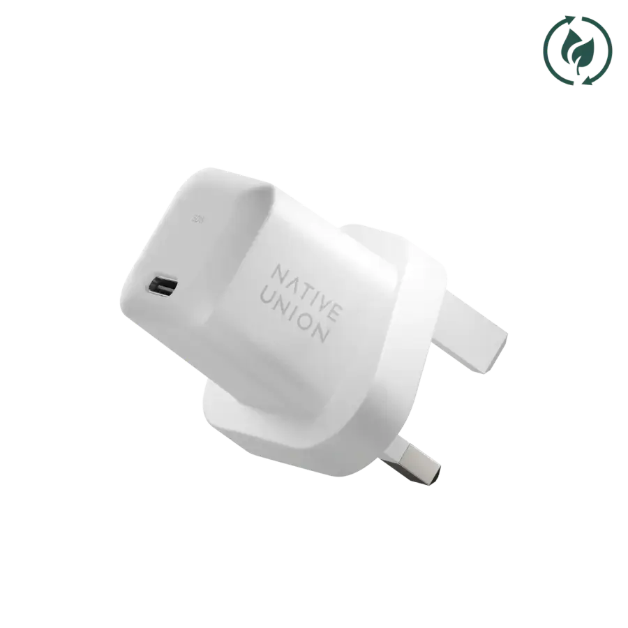 Зарядний пристрій Native Union Fast GaN Charger PD 30W USB-C Port White (FAST-PD30-2-WHT-EU)