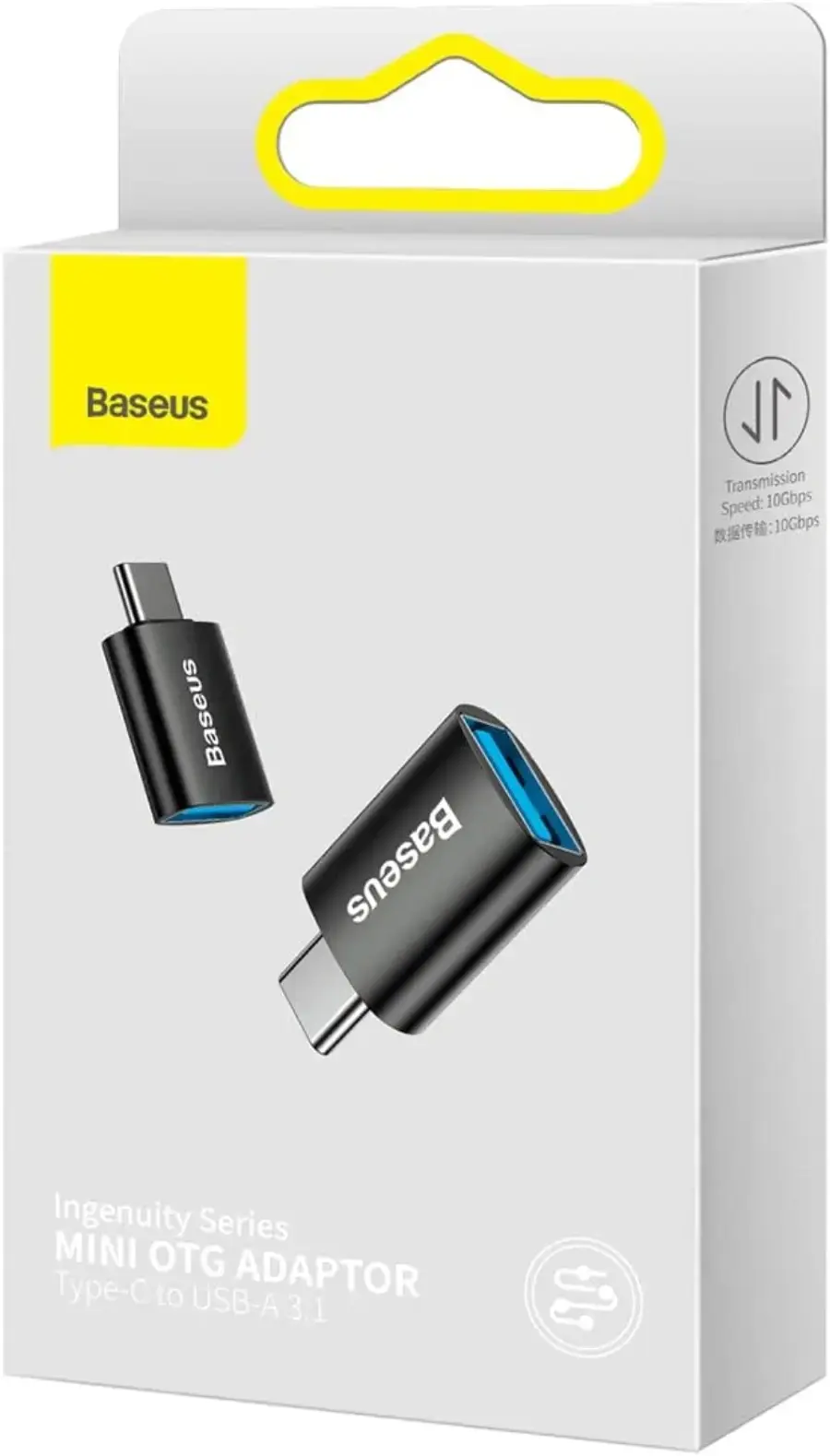 Адаптер USB Type-C Baseus Ingenuity Series Mini OTG Adaptor Type-C to USB-A 3.1 Black (ZJJQ000001)