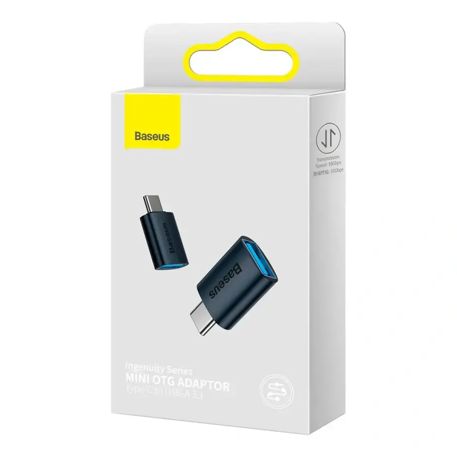Адаптер USB Type-C Baseus Ingenuity Series Type-C Male to USB 3.1 Female Mini OTG Blue (ZJJQ000003)