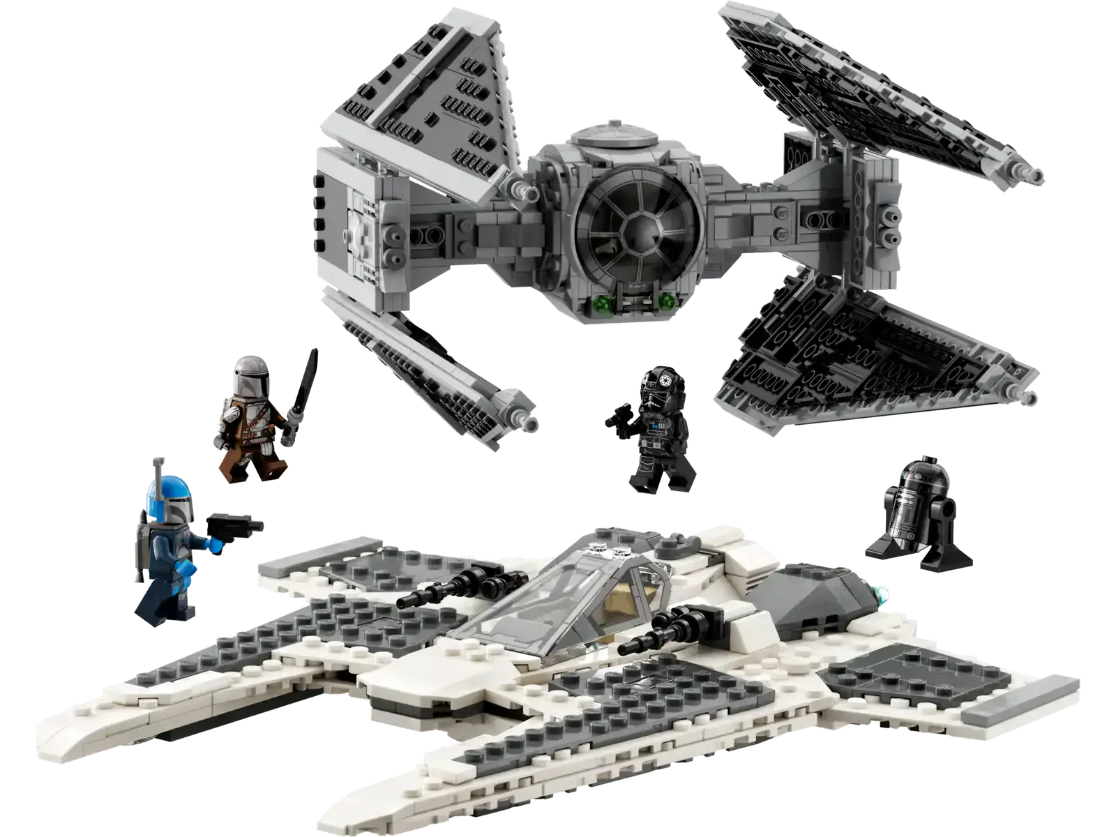 Блочный конструктор LEGO Star Wars Мандалорский истребитель против Перехватчика TIE (75348)