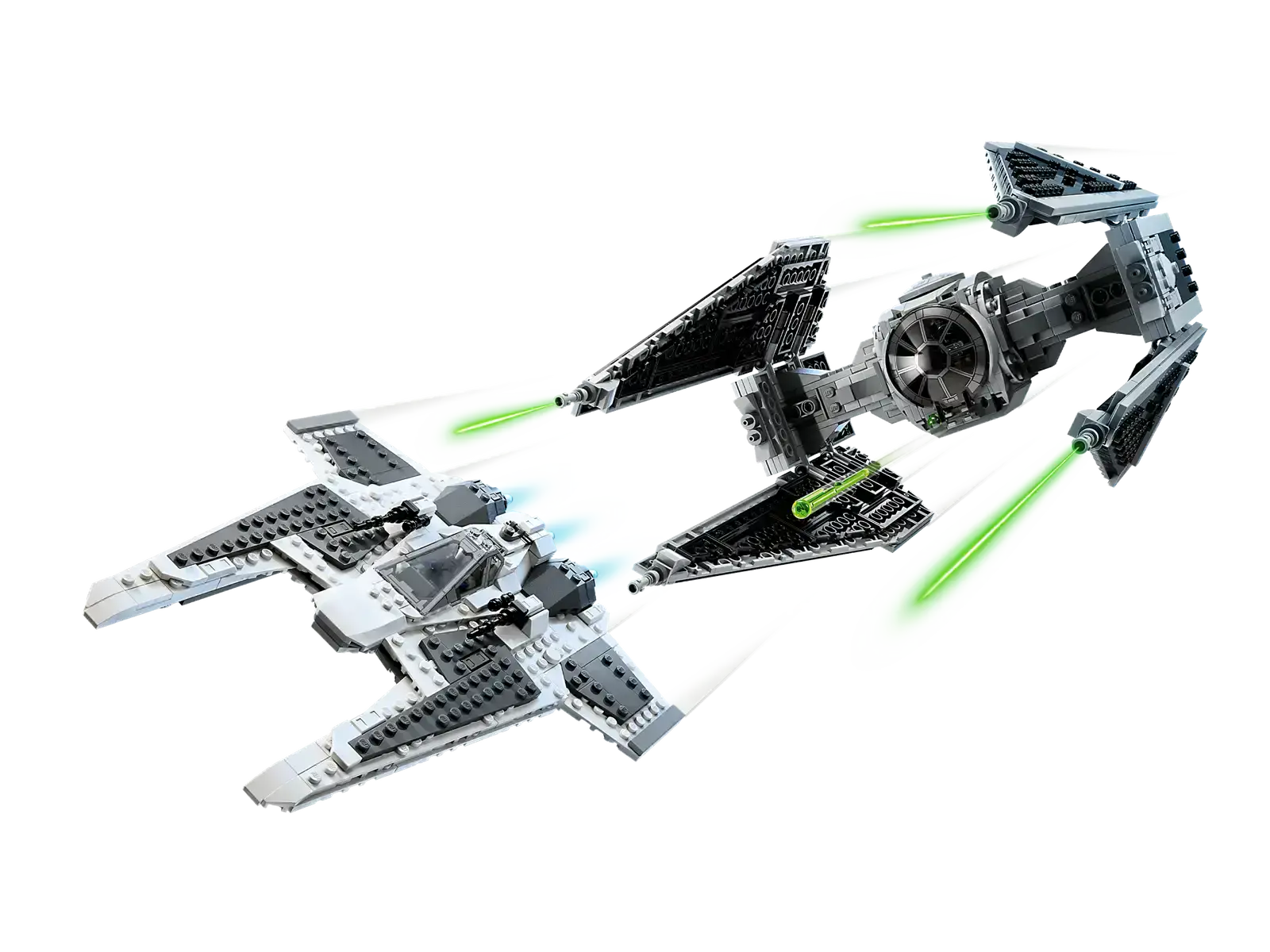Блочный конструктор LEGO Star Wars Мандалорский истребитель против Перехватчика TIE (75348)