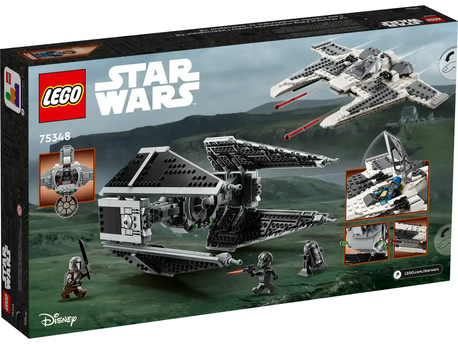 Блочный конструктор LEGO Star Wars Мандалорский истребитель против Перехватчика TIE (75348)