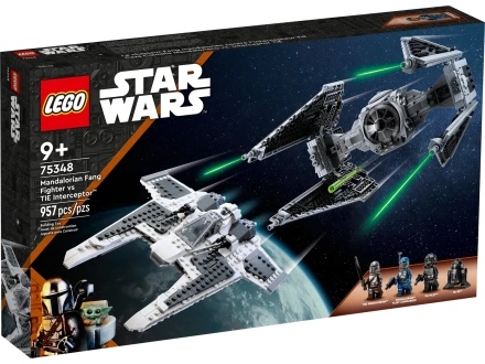 Блочный конструктор LEGO Star Wars Мандалорский истребитель против Перехватчика TIE (75348)