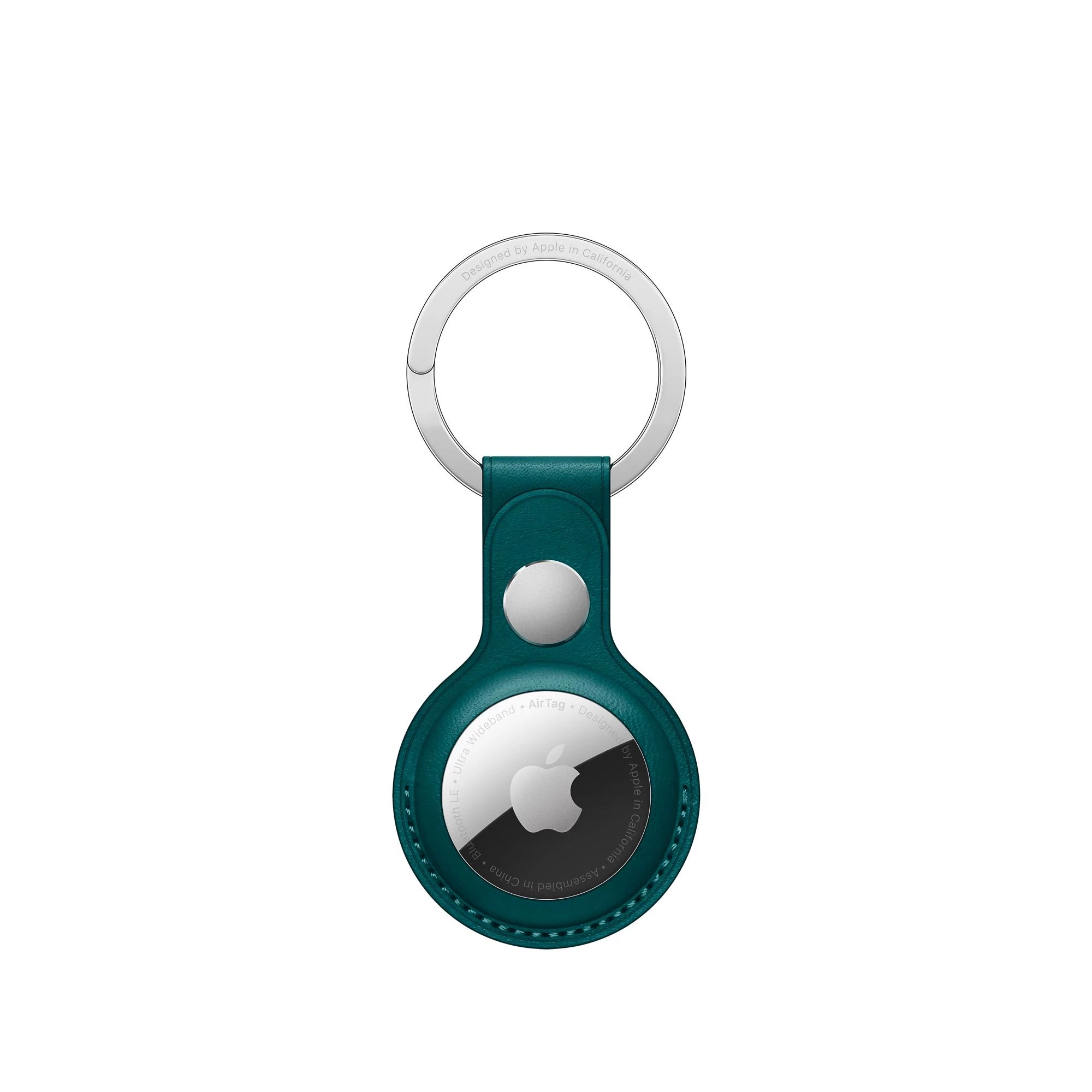 Apple AirTag Leather Key Ring Forest Green Lux Copy (MM073)