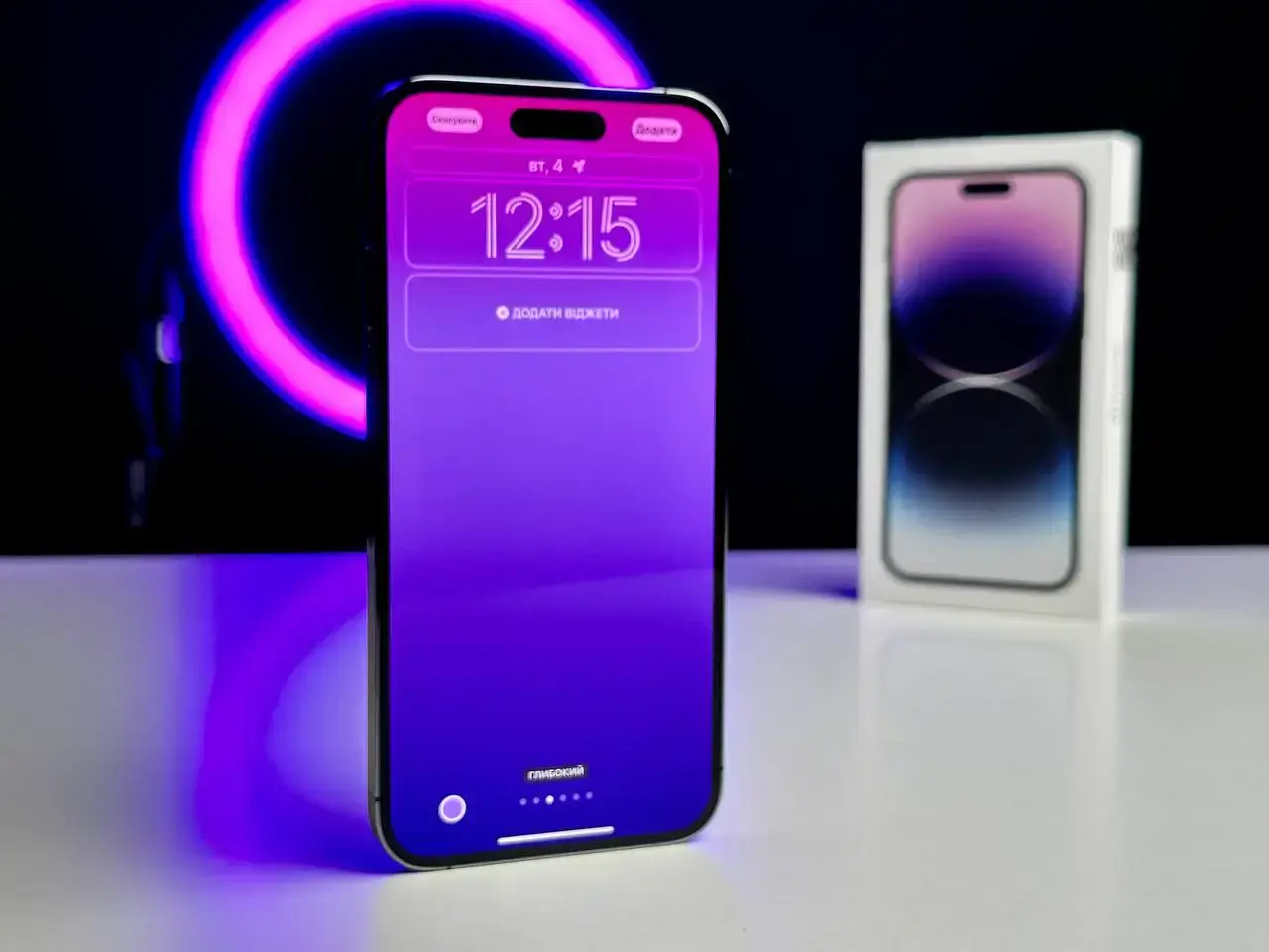 OPEN BOX Apple iPhone 14 Pro Max 128GB Deep Purple (MQ9T3)🔋100% (Стан - 10/10, Комплект - повний | гарантія - 6 міс.)