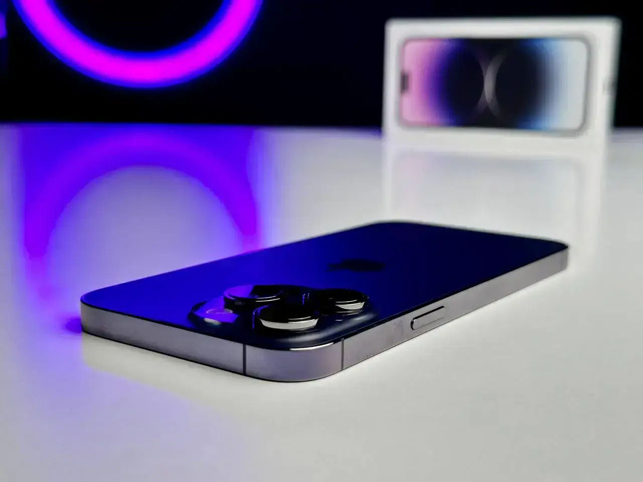 OPEN BOX Apple iPhone 14 Pro Max 128GB Deep Purple (MQ9T3)🔋100% (Стан - 10/10, Комплект - повний | гарантія - 6 міс.)