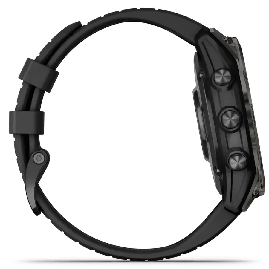 Смарт-годинник Garmin Fenix 7 Pro Sapphire Solar Edition | 47 мм Carbon Grey DLC Titanium with Black Band (010-02777-11)