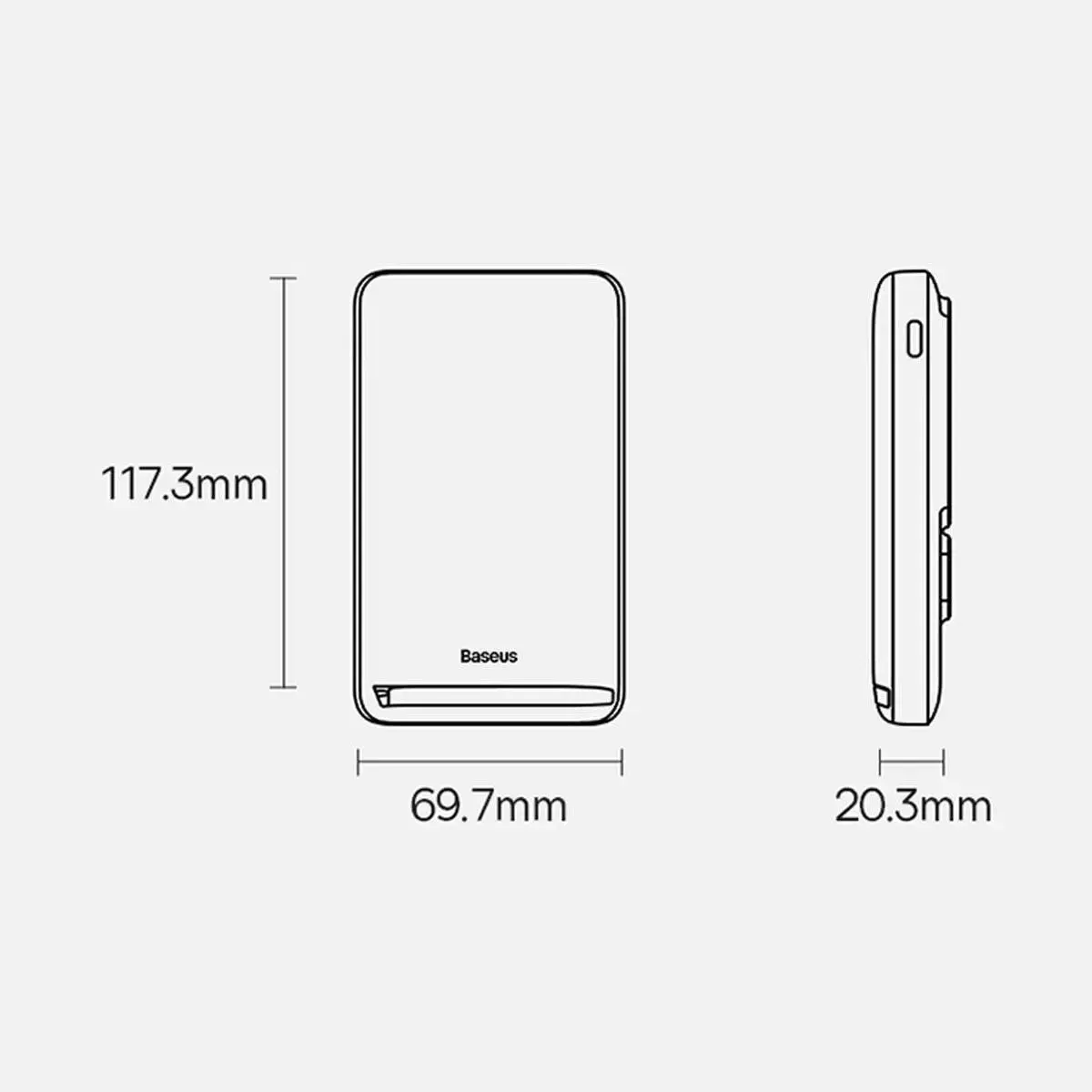 Зовнішній акумулятор (павербанк) Baseus Magnetic Bracket Wireless Fast Charging PowerBank 20W 10000mAh Overseas Edition - Blue (PPCX000203)