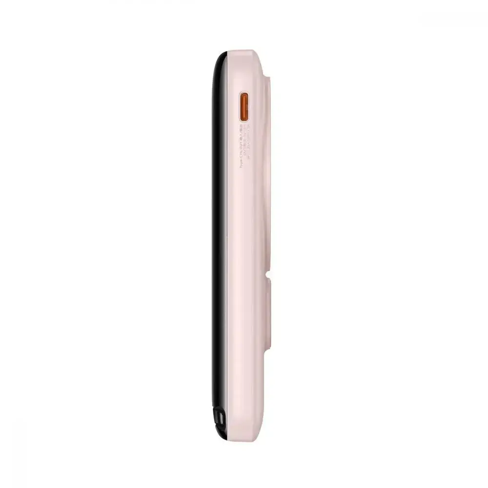 Внешний аккумулятор (павербанк) Baseus Magnetic Bracket Wireless Fast Charging PowerBank 20W 10000mAh - Pink (PPCX000204)