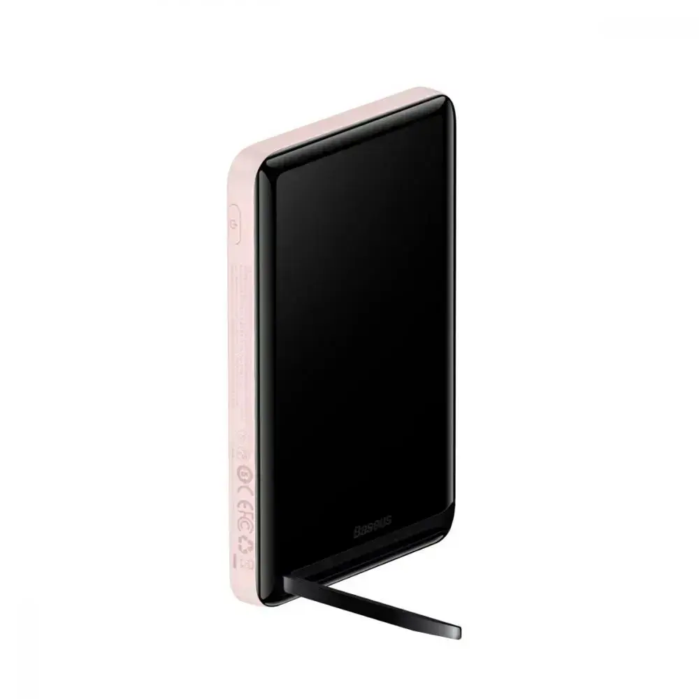 Внешний аккумулятор (павербанк) Baseus Magnetic Bracket Wireless Fast Charging PowerBank 20W 10000mAh - Pink (PPCX000204)