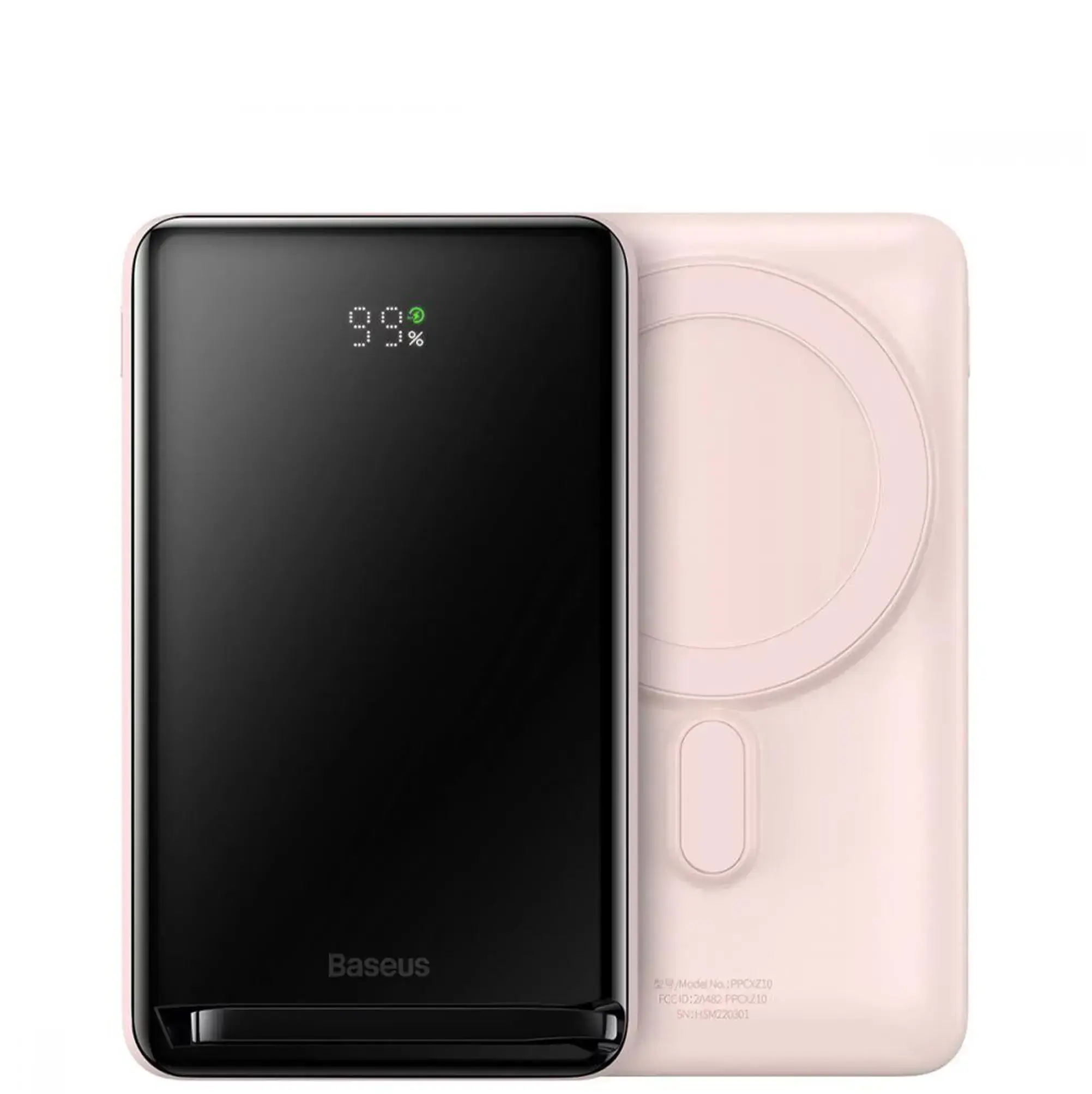 Внешний аккумулятор (павербанк) Baseus Magnetic Bracket Wireless Fast Charging PowerBank 20W 10000mAh - Pink (PPCX000204)