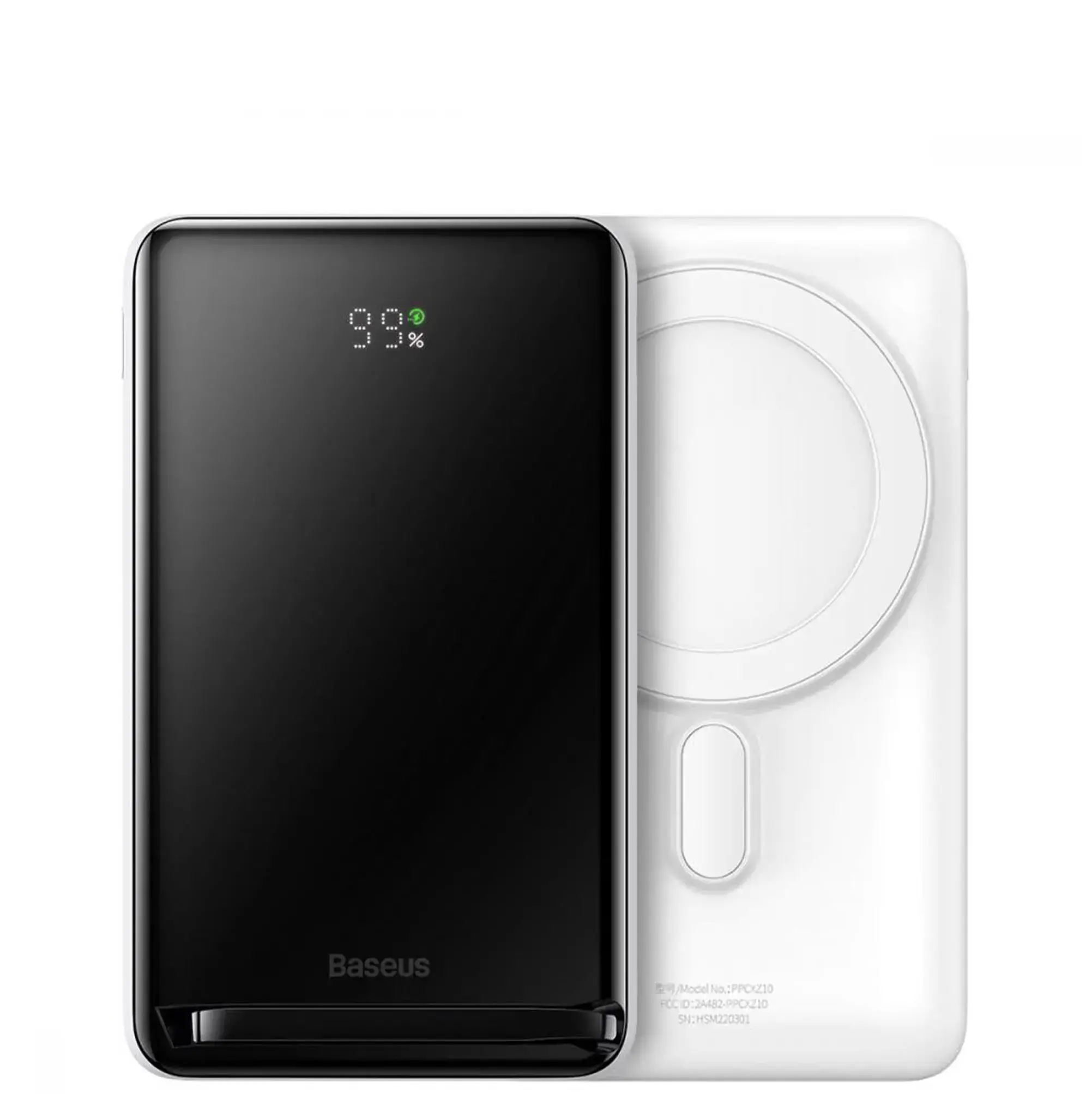 Внешний аккумулятор (павербанк) Baseus Magnetic Bracket Wireless Fast Charging PowerBank 20W 10000mAh - White (PPCX000202)