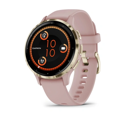 Смарт-часы Garmin Venu 3S Soft Gold Stainless Steel Bezel with Dust Rose Case and Silicone Band (010-02785-03)