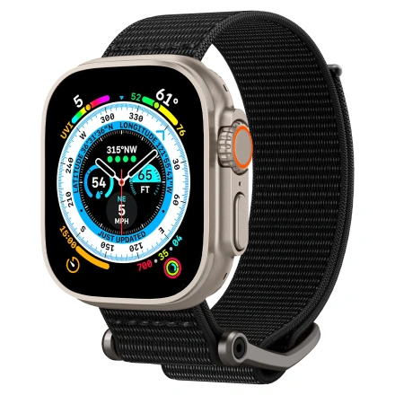 Ремешок Spigen DuraPro Flex Watch Band for Apple Watch 49mm/45mm/44mm/42mm - Black (AMP02465)
