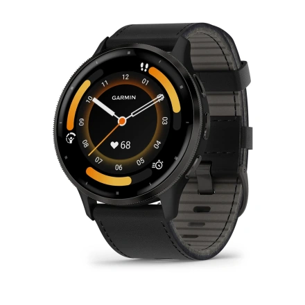 Смарт-часы Garmin Venu 3 Black/Slate Gray with Quick Release Leather Strap (010-02784-52)