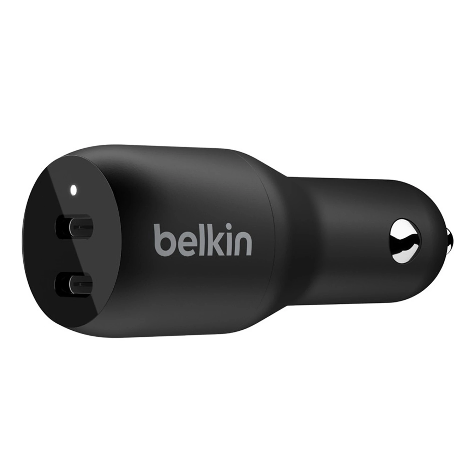 Автомобильное зарядное устройство Belkin BoostCharge Dual USB-C Car Charger 36W - Black (CCB002btBK)