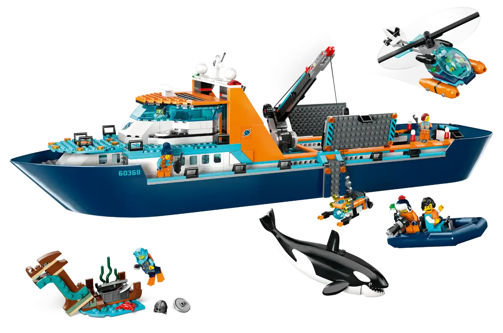 Блоковий конструктор LEGO City Арктичний дослідницький корабель (60368)