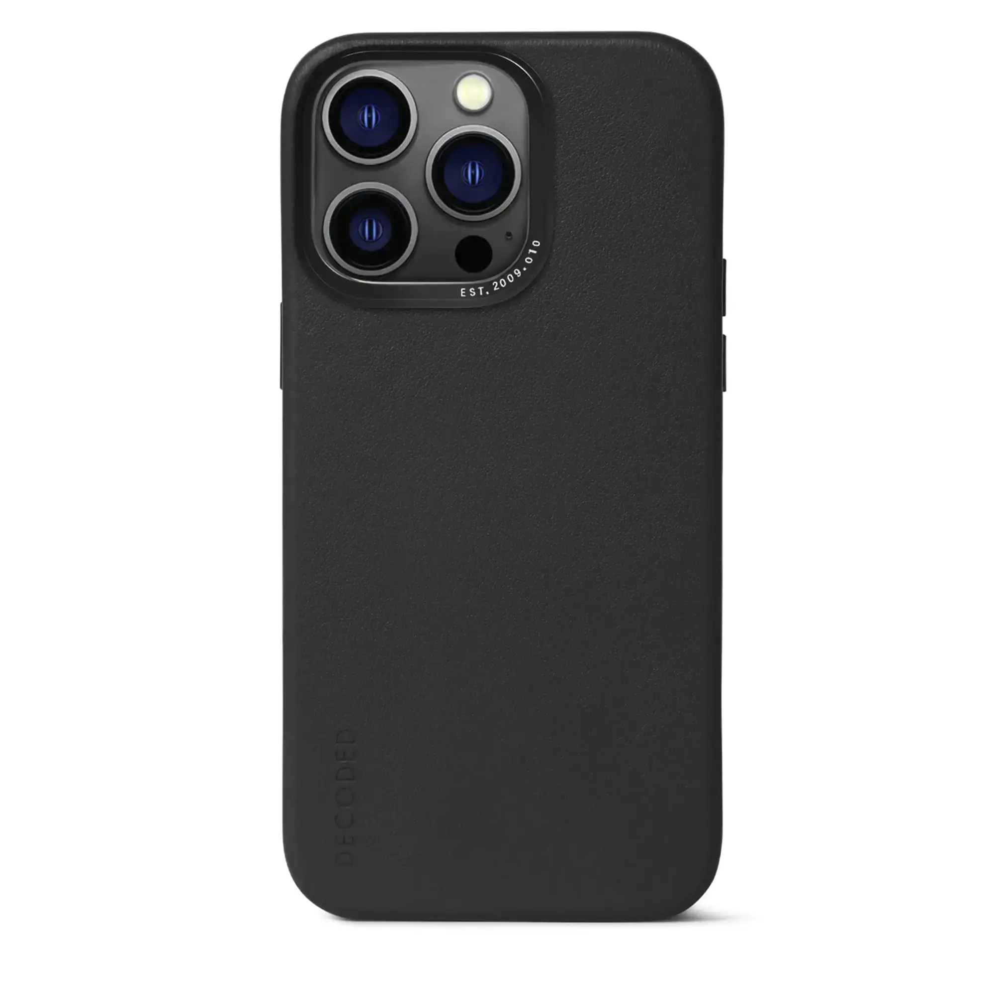 Чехол DECODED Leather Back Cover для iPhone 14 Pro Max - Black (D23IPO14PMBC1BK)