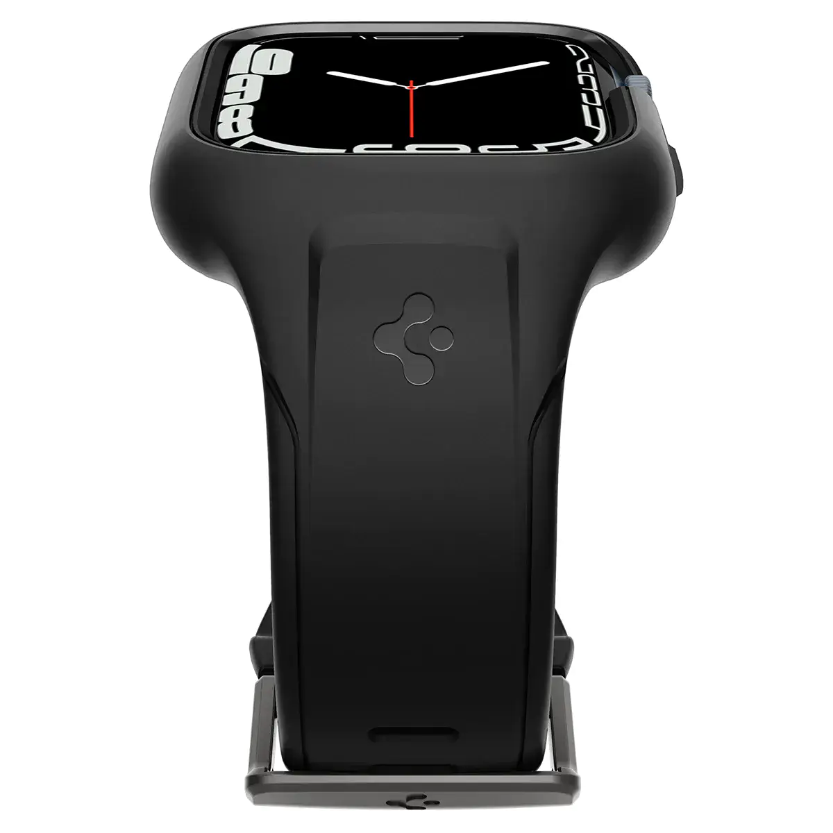 Чехол и ремешок 2в1 Spigen Case Liquid Air Pro for Apple Watch Series 45mm - Black (ACS04182)