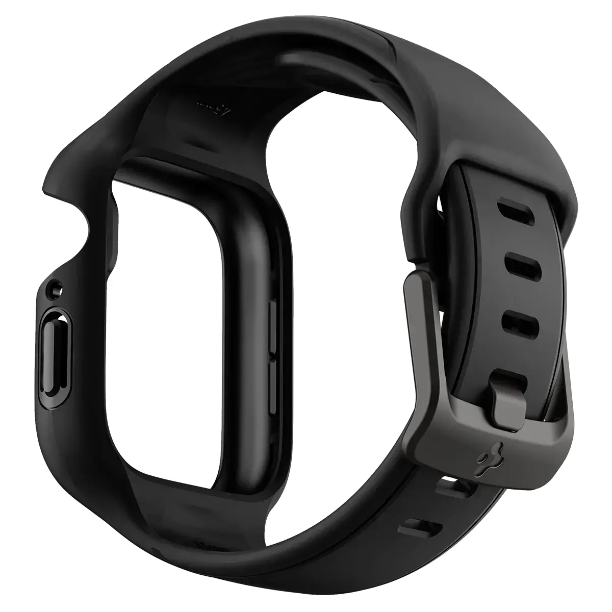 Чехол и ремешок 2в1 Spigen Case Liquid Air Pro for Apple Watch Series 45mm - Black (ACS04182)