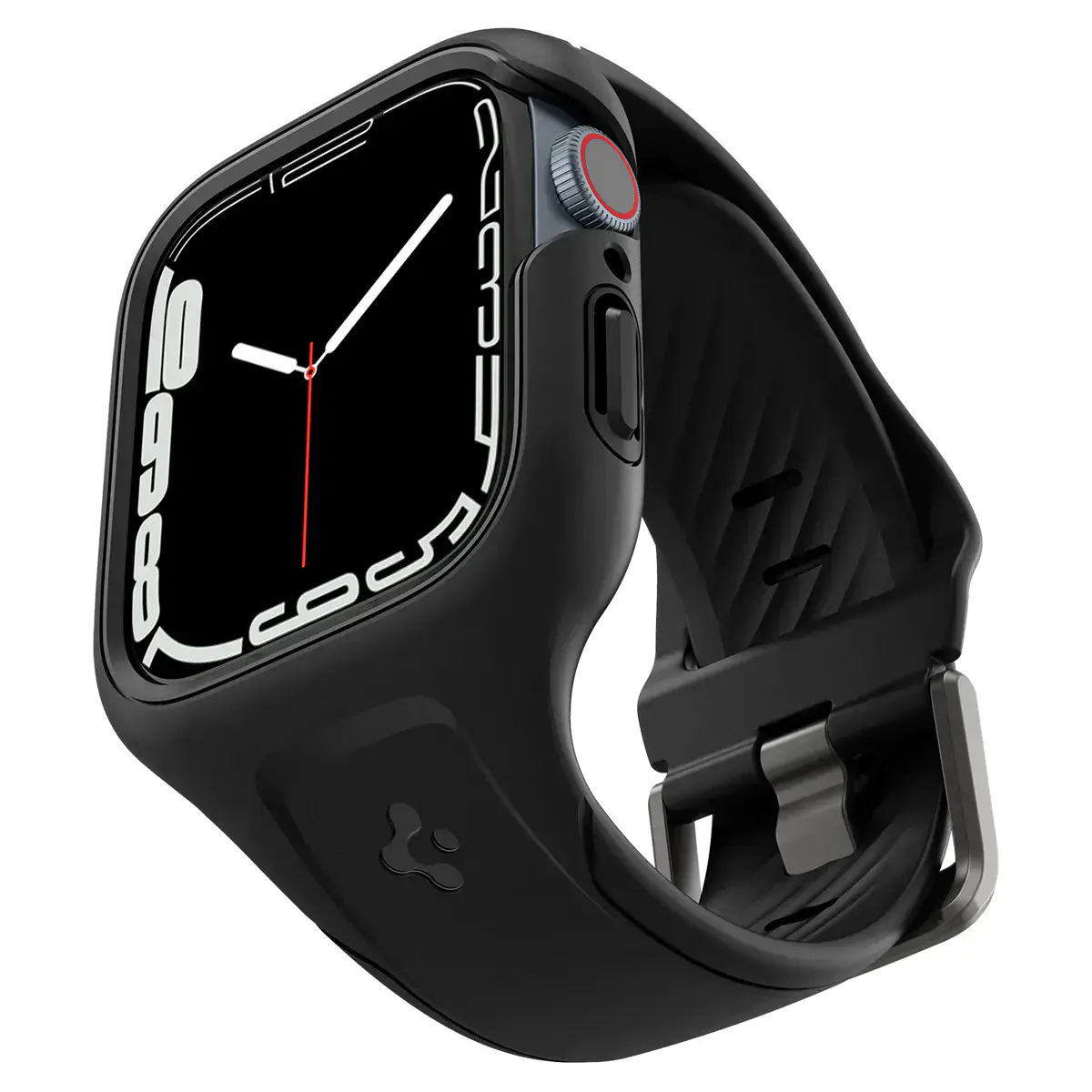 Чехол и ремешок 2в1 Spigen Case Liquid Air Pro for Apple Watch Series 45mm - Black (ACS04182)
