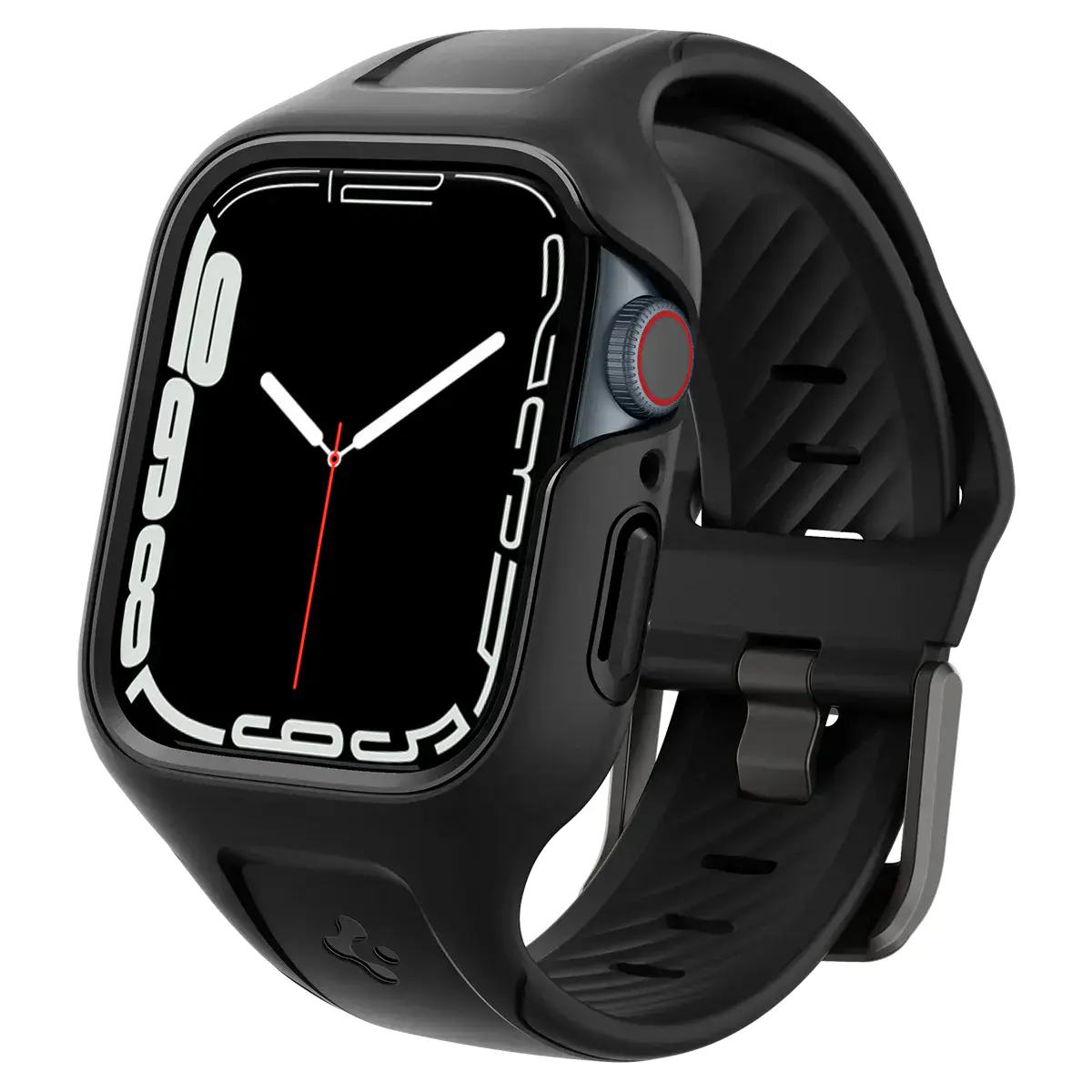 Чехол и ремешок 2в1 Spigen Case Liquid Air Pro for Apple Watch Series 45mm - Black (ACS04182)