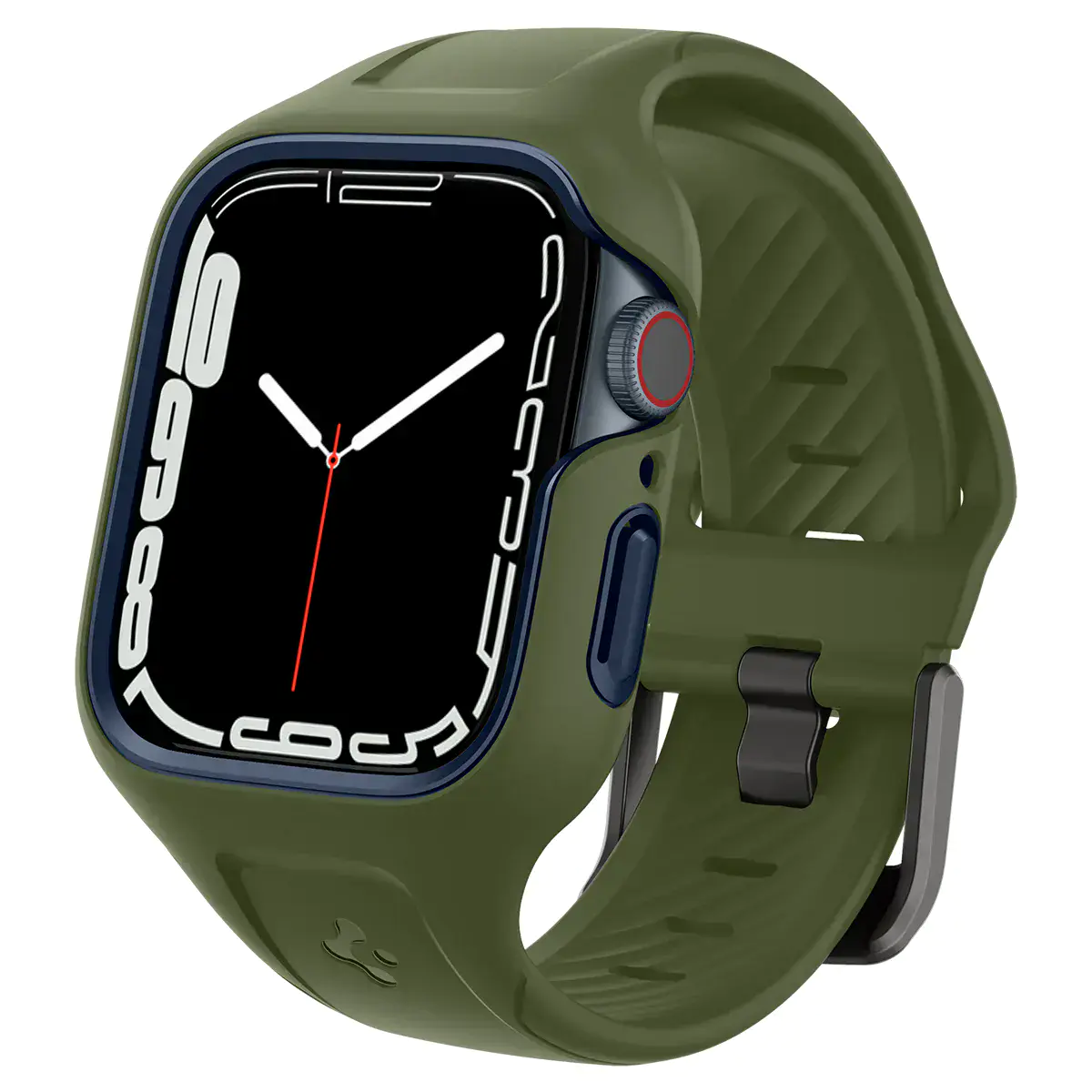 Чехол и ремешок 2в1 Spigen Case Liquid Air Pro for Apple Watch Series 45mm - Moss Green (ACS04408)