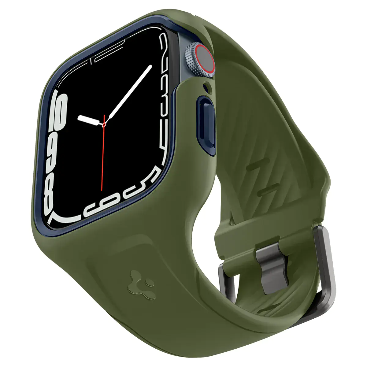 Чехол и ремешок 2в1 Spigen Case Liquid Air Pro for Apple Watch Series 45mm - Moss Green (ACS04408)