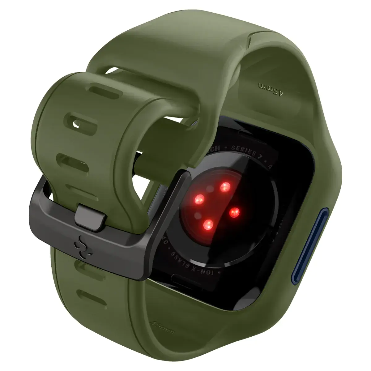 Чехол и ремешок 2в1 Spigen Case Liquid Air Pro for Apple Watch Series 45mm - Moss Green (ACS04408)