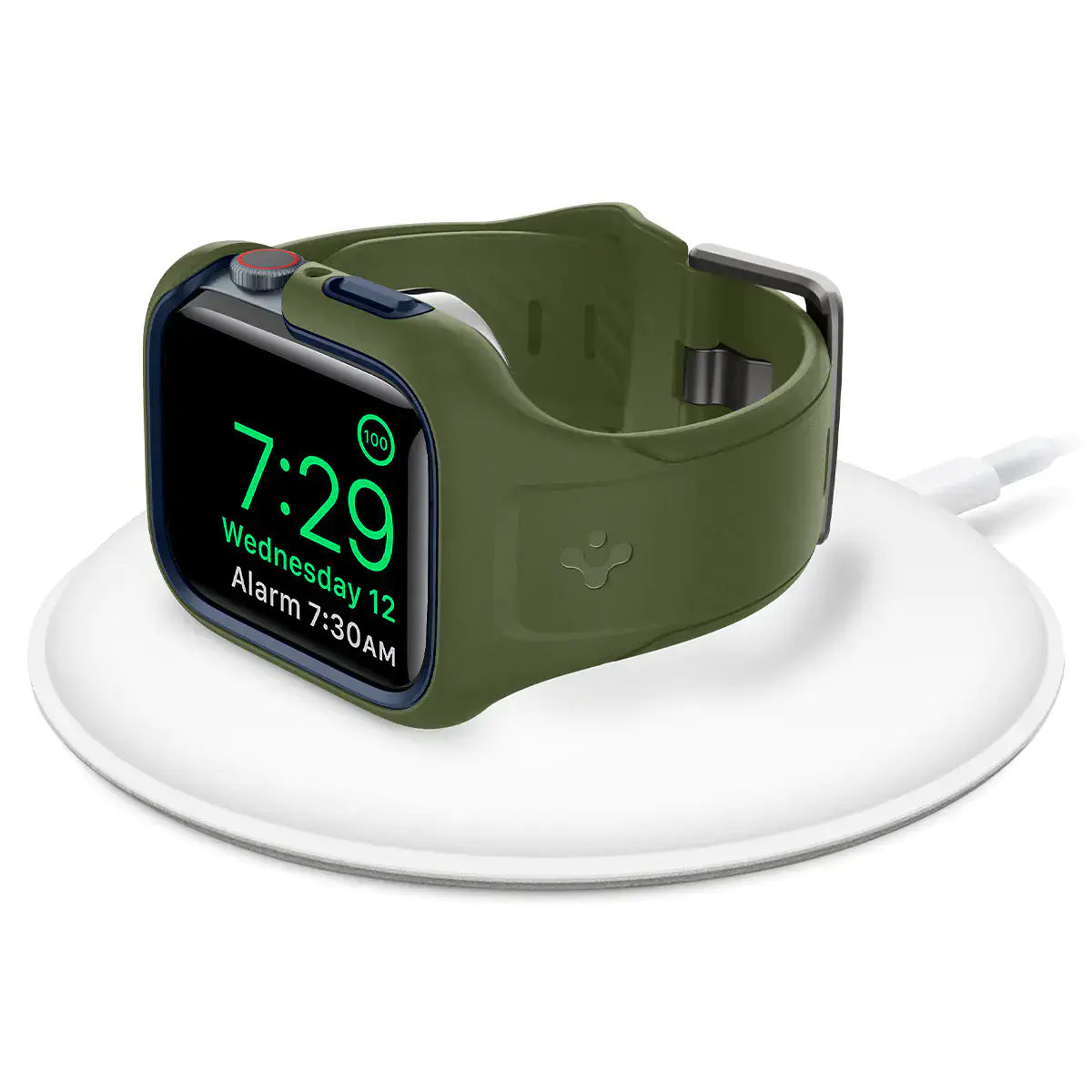 Чехол и ремешок 2в1 Spigen Case Liquid Air Pro for Apple Watch Series 45mm - Moss Green (ACS04408)