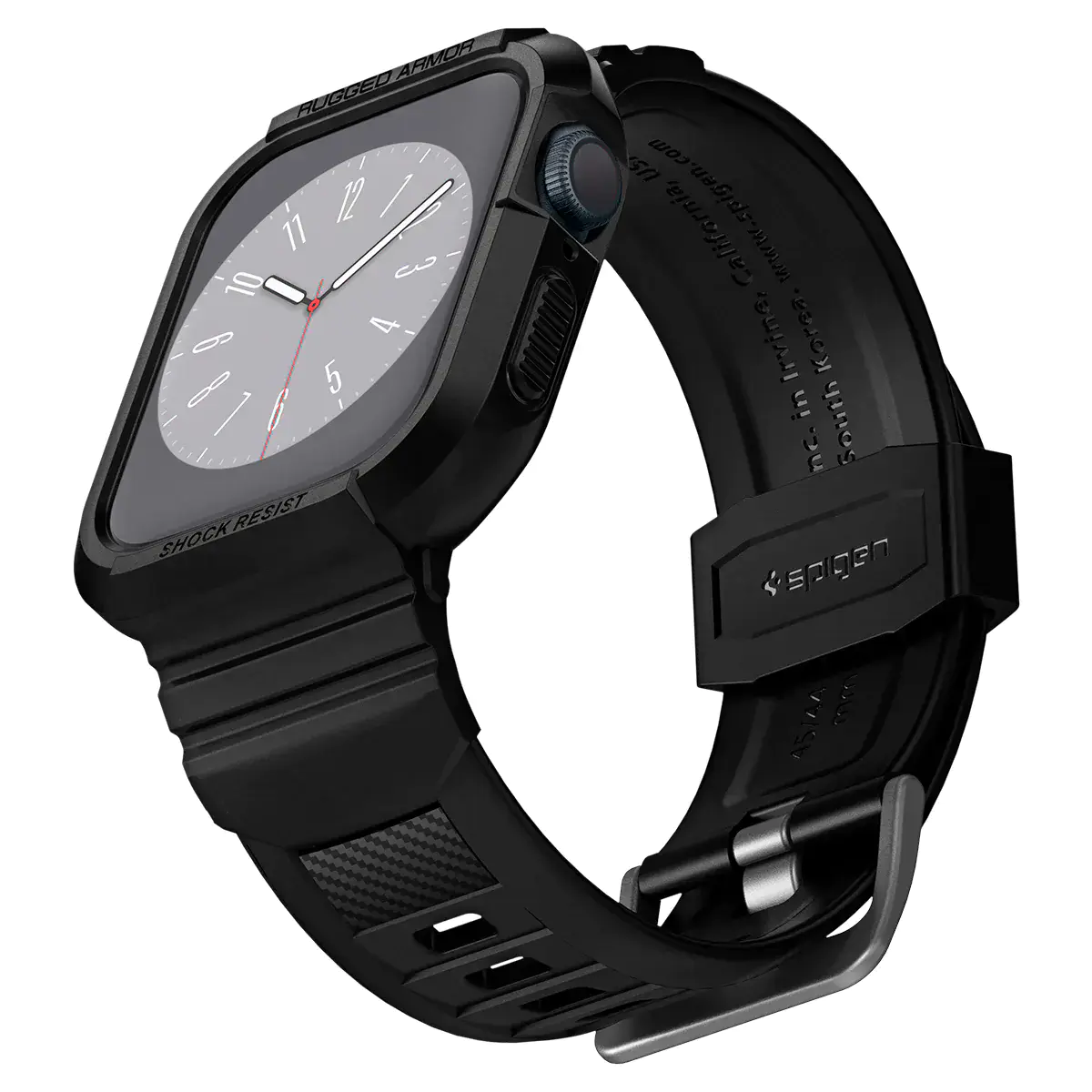 Чохол та ремінець 2в1 Spigen Case Rugged Armor Pro for Apple Watch Series 45mm/44mm - Black (062CS25324)