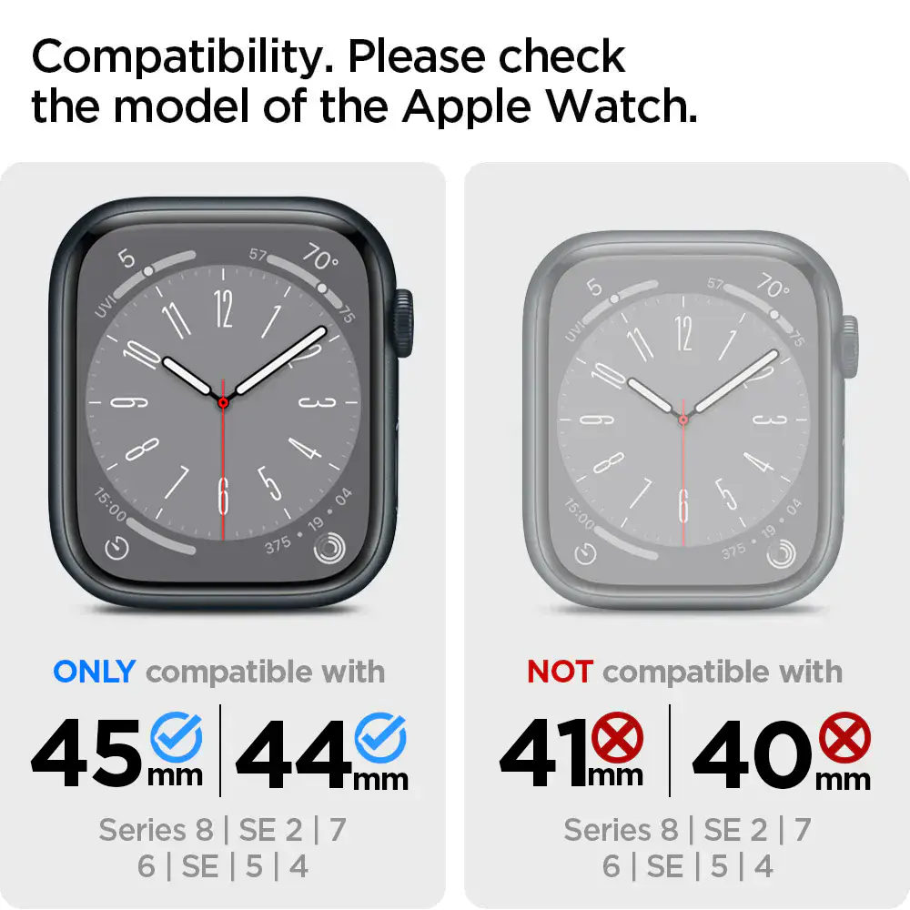 Чехол и ремешок 2в1 Spigen Case Rugged Armor Pro for Apple Watch Series 45mm/44mm - Charcoal Gray (ACS00819)