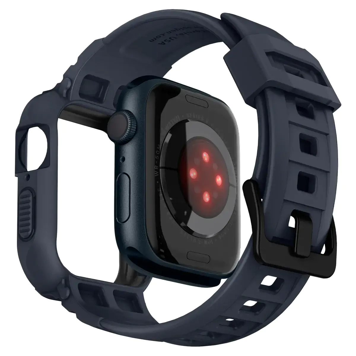 Чехол и ремешок 2в1 Spigen Case Rugged Armor Pro for Apple Watch Series 45mm/44mm - Charcoal Gray (ACS00819)